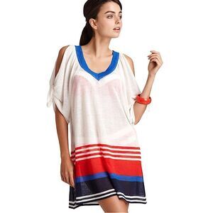 Nanette Lepore Marseilles Nautical Tunic Cover Up Large